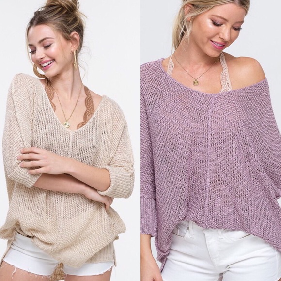 Corey Lightweight Tunic Sweater - Lavender - Picture 5 of 5